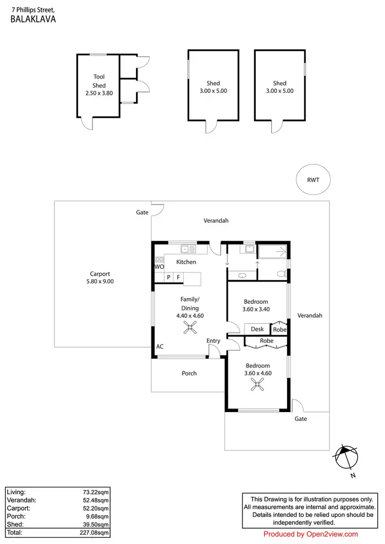 Floorplan of Homely house listing, 7 Phillips Street, Balaklava SA 5461