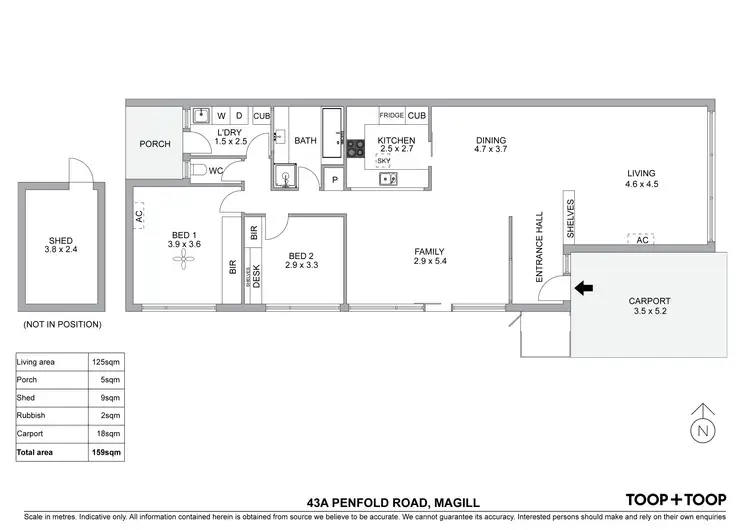Floorplan of Homely house listing, 43A Penfold Road, Magill SA 5072