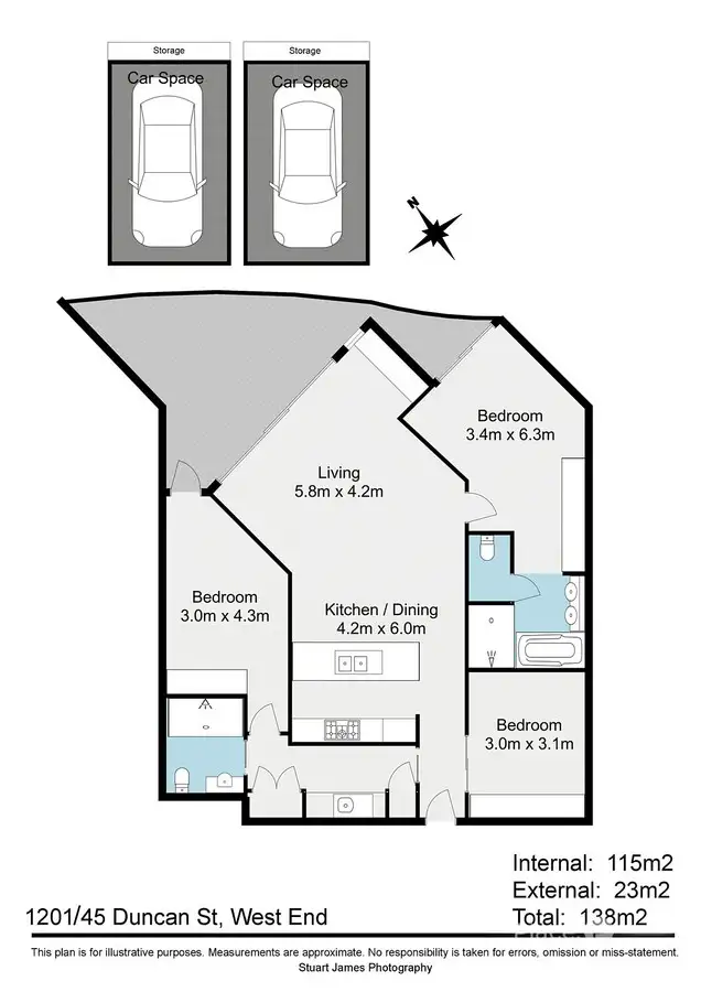 Floorplan of Homely apartment listing, 45 Duncan Street, West End QLD 4101