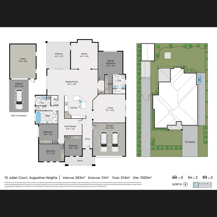 Floorplan of Homely house listing, 10 Julian Court, Augustine Heights QLD 4300