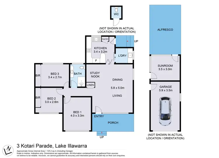 Floorplan of Homely house listing, 3 Kotari Parade, Lake Illawarra NSW 2528