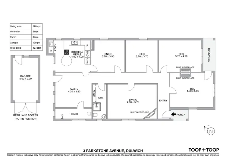 Floorplan of Homely house listing, 3 Parkstone Avenue, Dulwich SA 5065