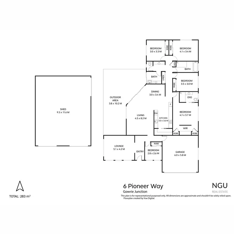 Floorplan of Homely house listing, 6 Pioneer Way, Gowrie Junction QLD 4352