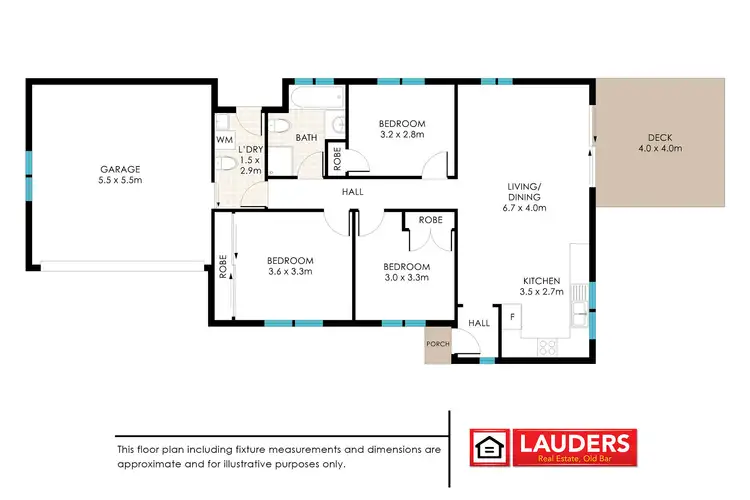 Floorplan of Homely unit listing, 1/6 Bryan Street, Old Bar NSW 2430