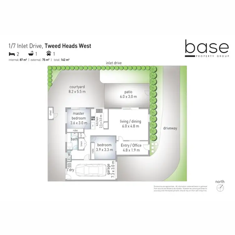 Floorplan of Homely semi-detached listing, 1/7 Inlet Drive, Tweed Heads West NSW 2485