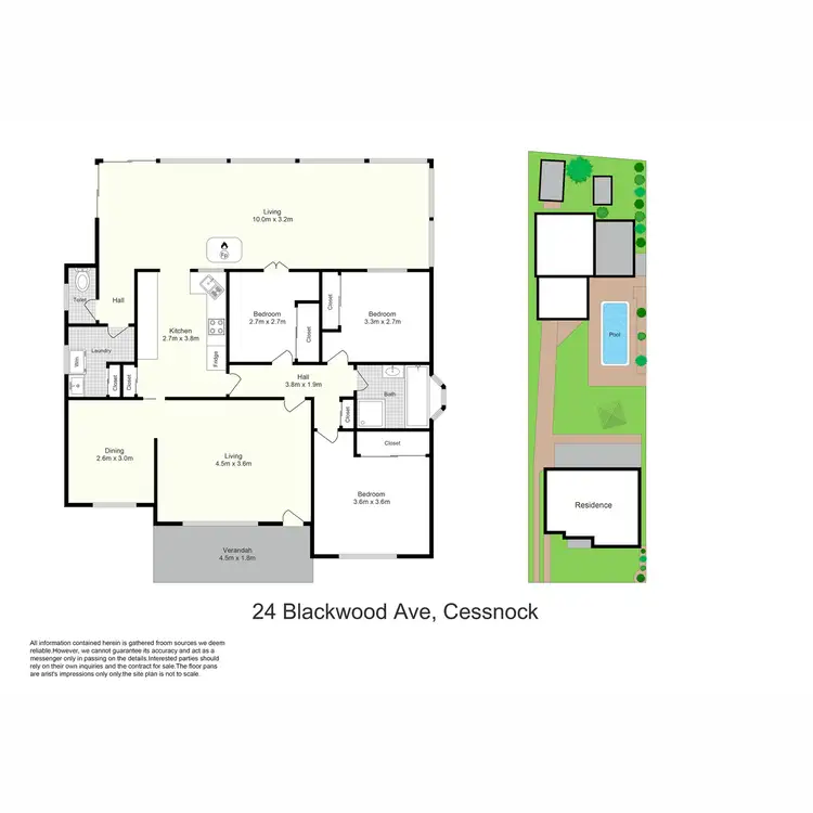 Floorplan of Homely house listing, 24 Blackwood Avenue, Cessnock NSW 2325