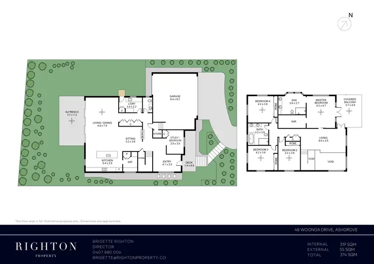 Floorplan of Homely house listing, 48 Woonga Drive, Ashgrove QLD 4060