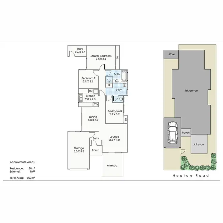 Floorplan of Homely house listing, 1/23 Heaton Road, Yokine WA 6060