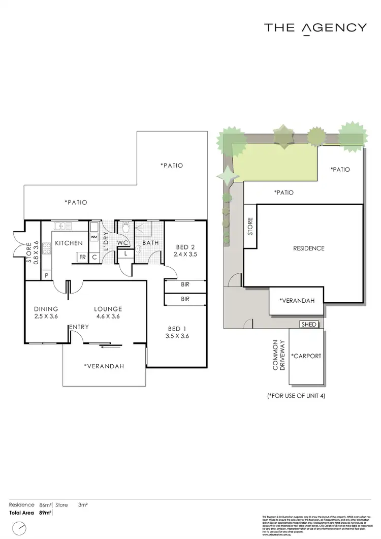 Floorplan of Homely unit listing, 4/355 Canning Highway, Como WA 6152