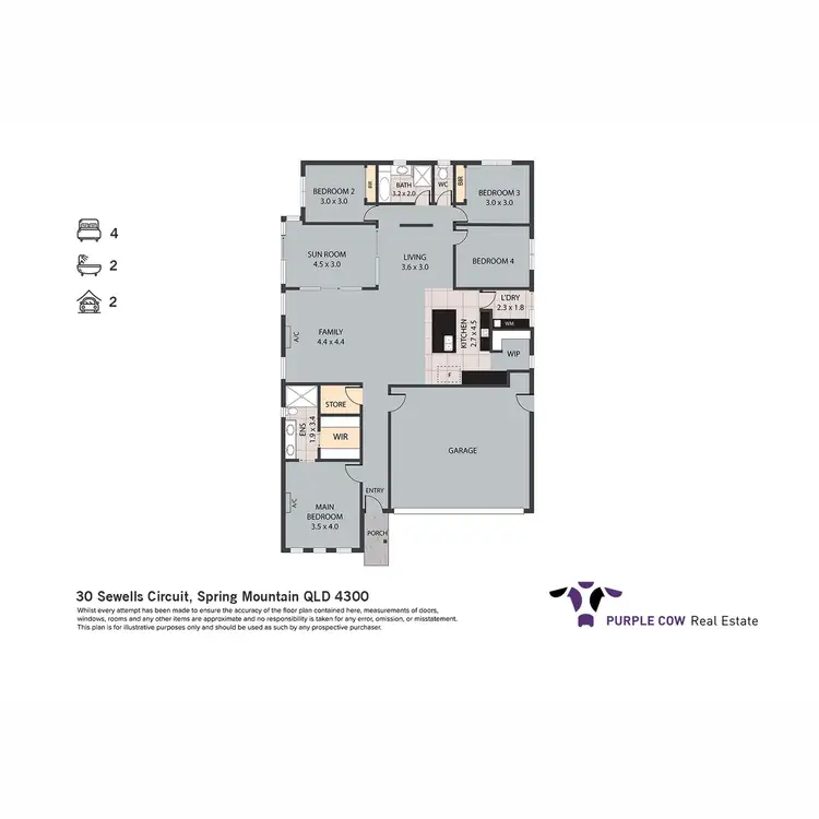 Floorplan of Homely house listing, 30 Sewells Circuit, Spring Mountain QLD 4300