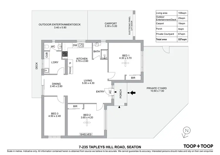 Floorplan of Homely unit listing, 7/235 Tapleys Hill Road, Seaton SA 5023