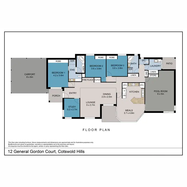 Floorplan of Homely house listing, 12 General Gordon Court, Cotswold Hills QLD 4350