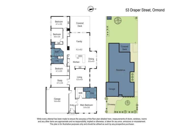 Floorplan of Homely house listing, 53 Draper Street, Ormond VIC 3204