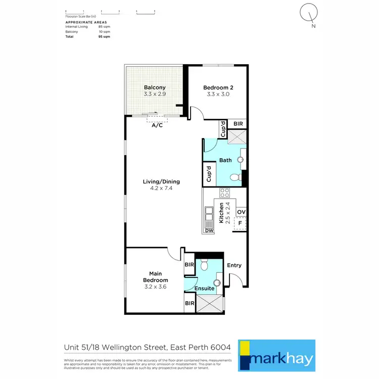 Floorplan of Homely apartment listing, 51/18 Wellington Street, East Perth WA 6004