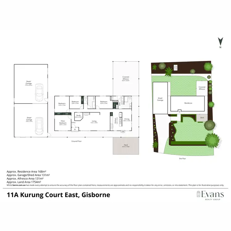 Floorplan of Homely house listing, 11A Kurung Court East, Gisborne VIC 3437