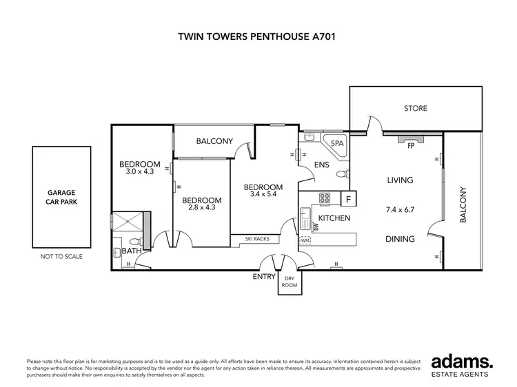 Floorplan of Homely apartment listing, Penthouse A701/41 Summit Road, Mount Buller VIC 3723