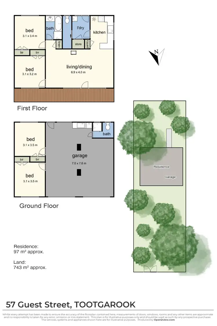 Floorplan of Homely house listing, 57 Guest Street, Tootgarook VIC 3941