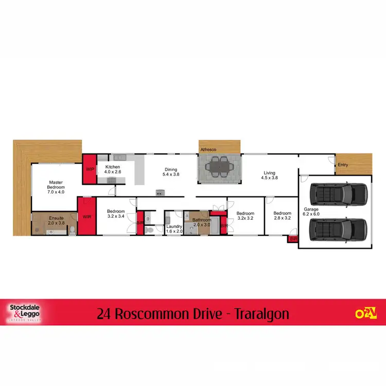 Floorplan of Homely house listing, 24 Roscommon Drive, Traralgon VIC 3844