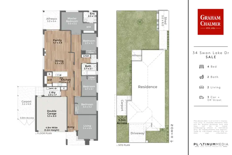 Floorplan of Homely house listing, 34 Swan Lake Drive, Sale VIC 3850