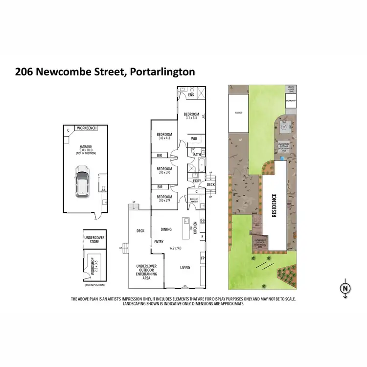 Floorplan of Homely house listing, 206 Newcombe Street, Portarlington VIC 3223