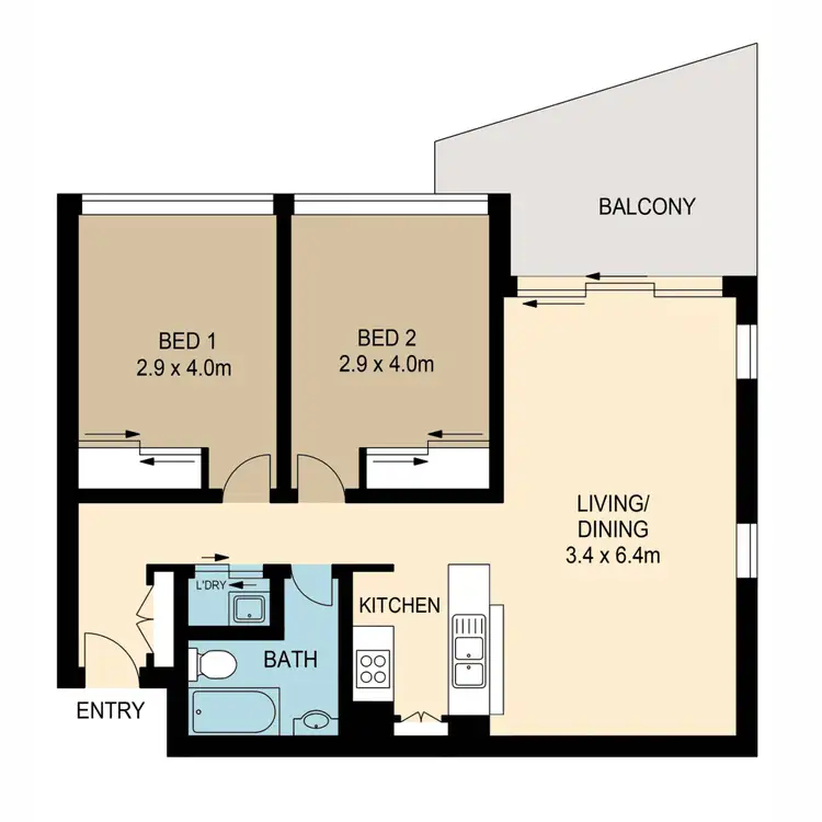 Floorplan of Homely apartment listing, 86/170 Leichhardt Street, Spring Hill QLD 4000