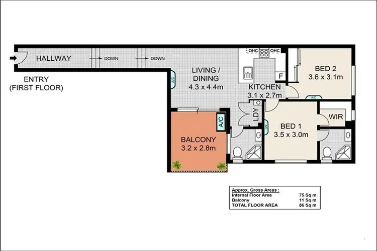 Floorplan of Homely apartment listing, 7/31 Skew Street, Sherwood QLD 4075