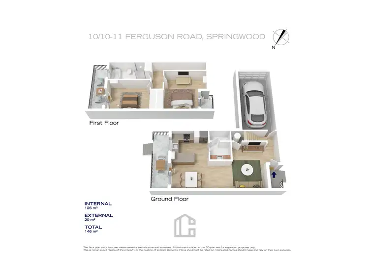 Floorplan of Homely townhouse listing, 10/10-11 Ferguson Road, Springwood NSW 2777