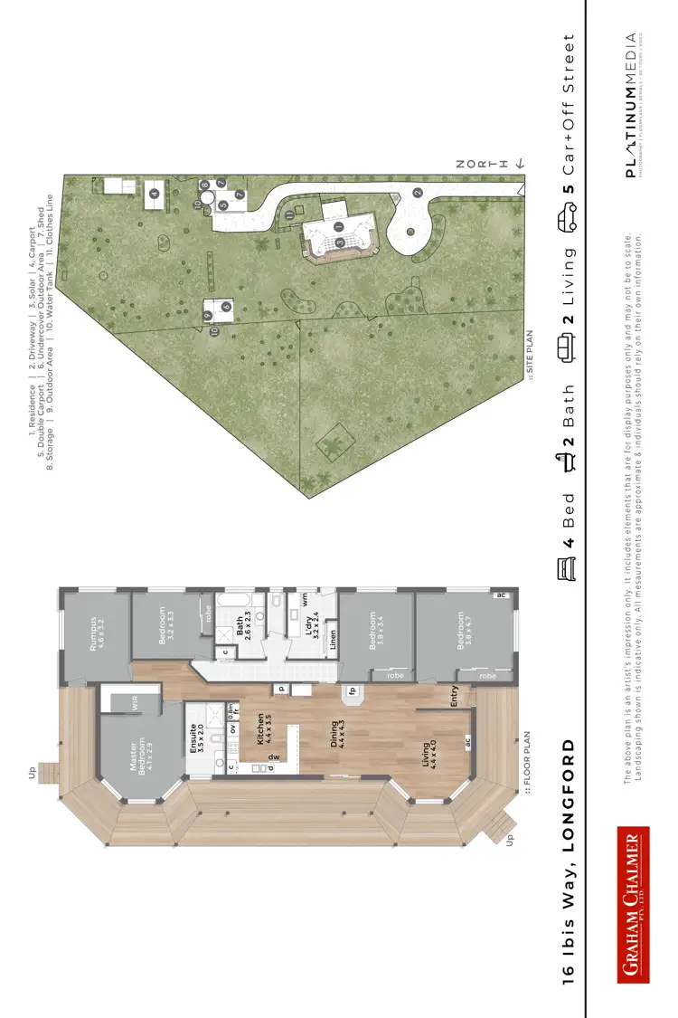 Floorplan of Homely house listing, 16 Ibis Way, Longford VIC 3851