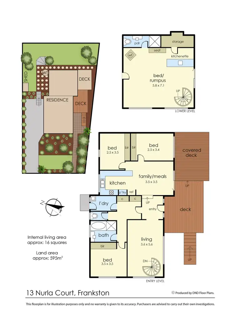 Floorplan of Homely house listing, 13 Nurla Crt, Frankston VIC 3199
