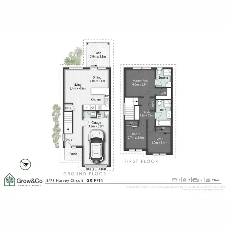 Floorplan of Homely townhouse listing, 5/73 Harvey Circuit, Griffin QLD 4503