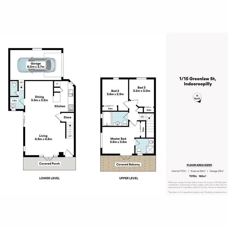 Floorplan of Homely townhouse listing, 1/15 Greenlaw Street, Indooroopilly QLD 4068