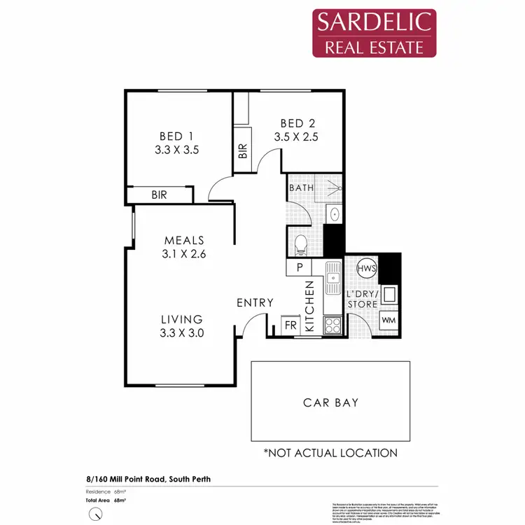 Floorplan of Homely apartment listing, 8/160 Mill Point Road, South Perth WA 6151