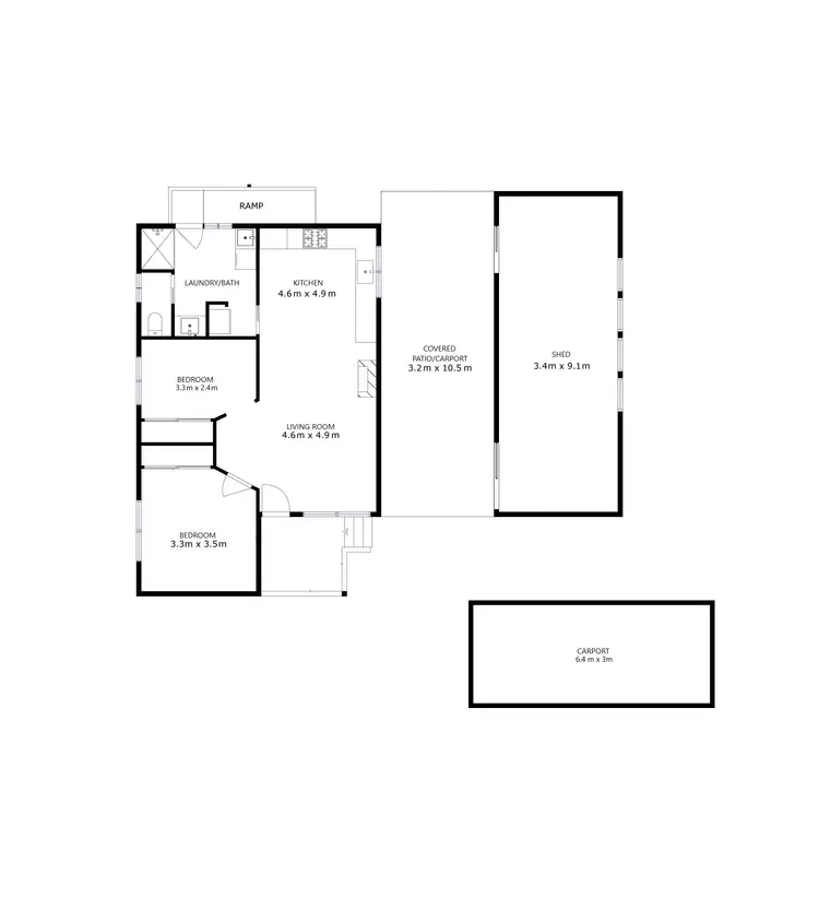 Floorplan of Homely townhouse listing, 2/486 McKenzie Street, Lavington NSW 2641