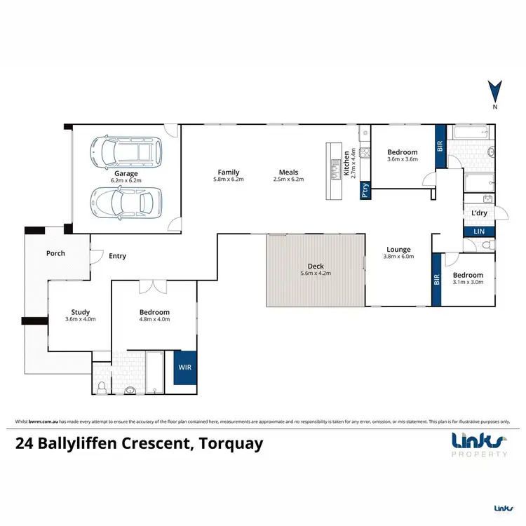Floorplan of Homely house listing, 24 Ballyliffen Crescent, Torquay VIC 3228