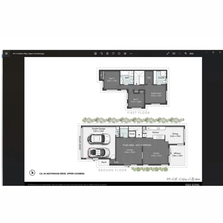 Floorplan of Homely townhouse listing, 132/66 Heathwood Drive, Upper Coomera QLD 4209