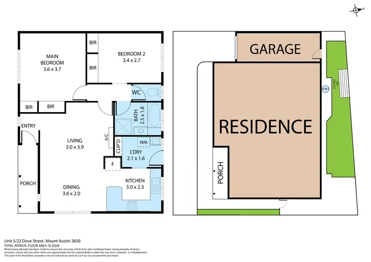 Floorplan of Homely villa listing, 5/22 Dove Street, Mount Austin NSW 2650