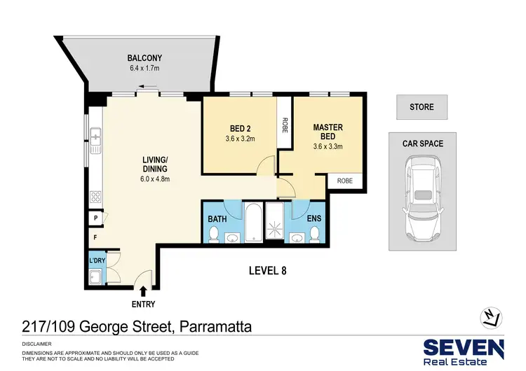 Floorplan of Homely apartment listing, 217/109-113 George Street, Parramatta NSW 2150