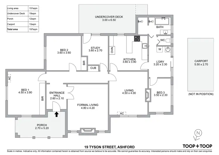 Floorplan of Homely house listing, 19 Tyson Street, Ashford SA 5035