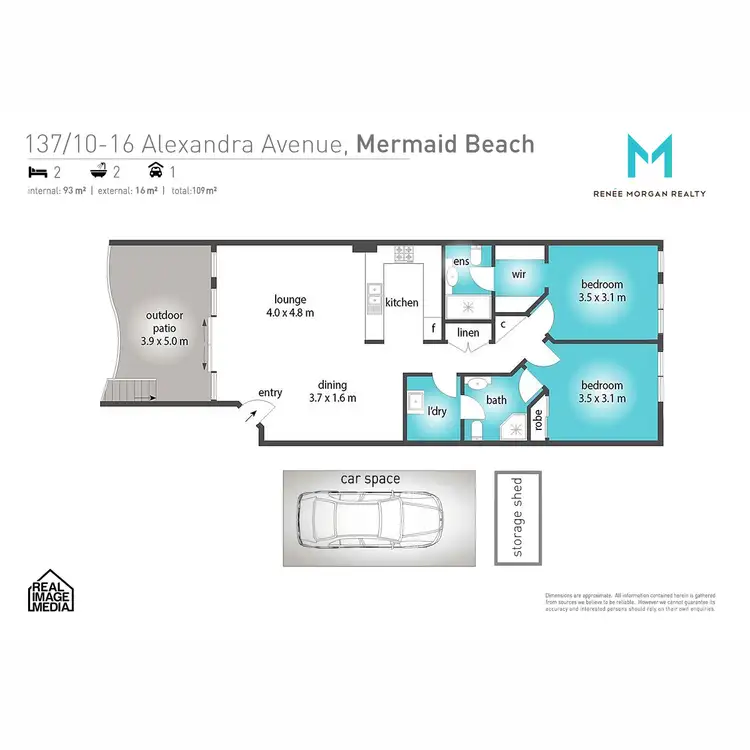 Floorplan of Homely apartment listing, 137/10-16 Alexandra Avenue, Mermaid Beach QLD 4218