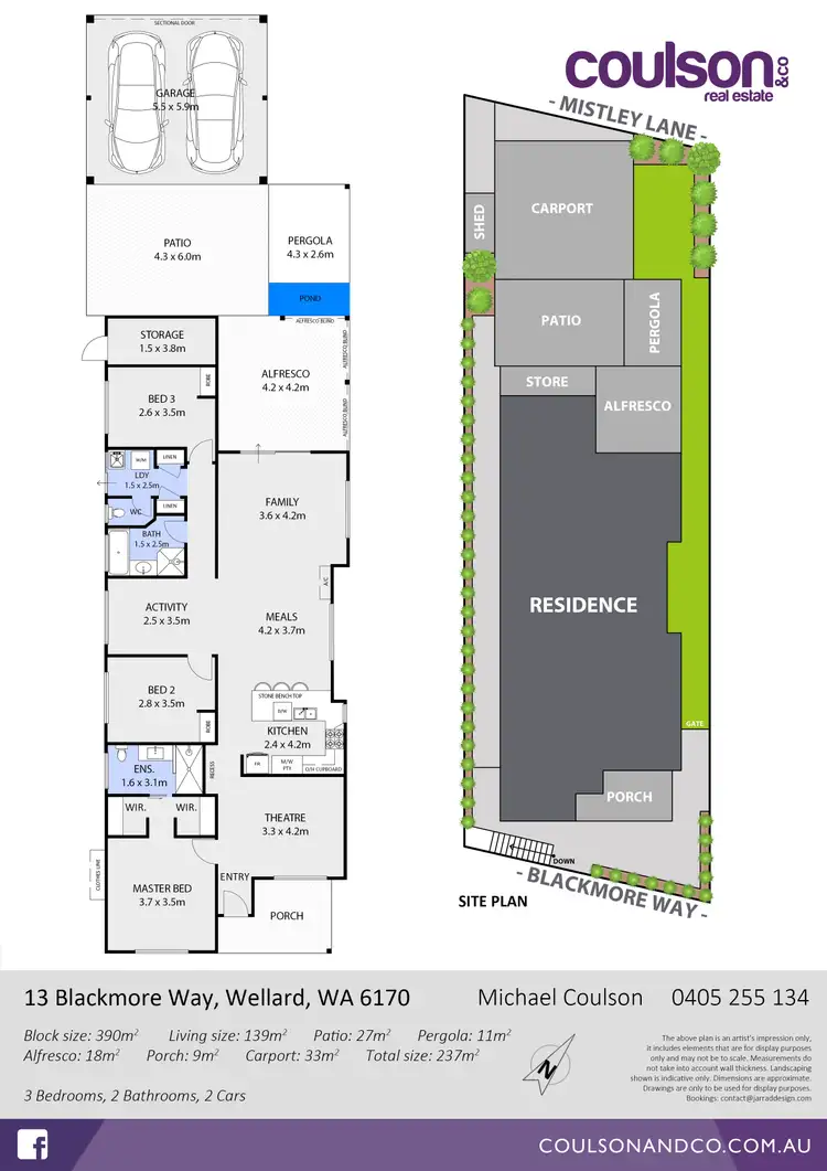 Floorplan of Homely house listing, 13 Blackmore Way, Wellard WA 6170