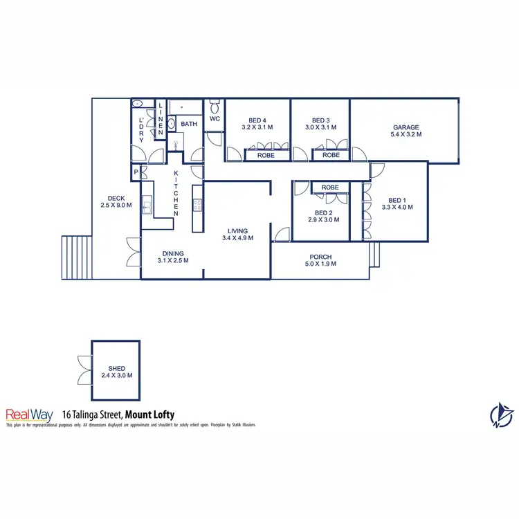 Floorplan of Homely house listing, 16 Talinga Street, Mount Lofty QLD 4350