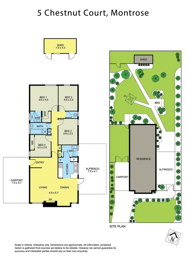 Floorplan of Homely house listing, 5 Chestnut Court, Montrose VIC 3765