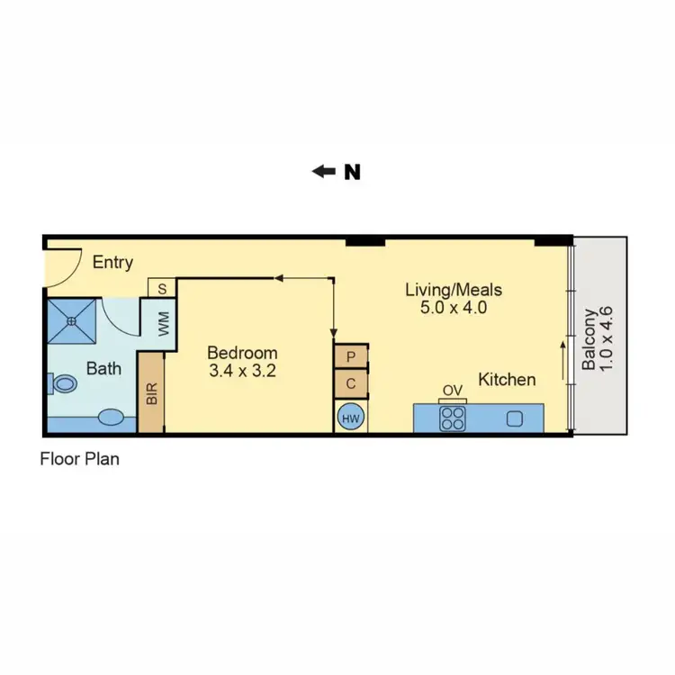Floorplan of Homely apartment listing, 1804/280 Spencer Street, Melbourne VIC 3000