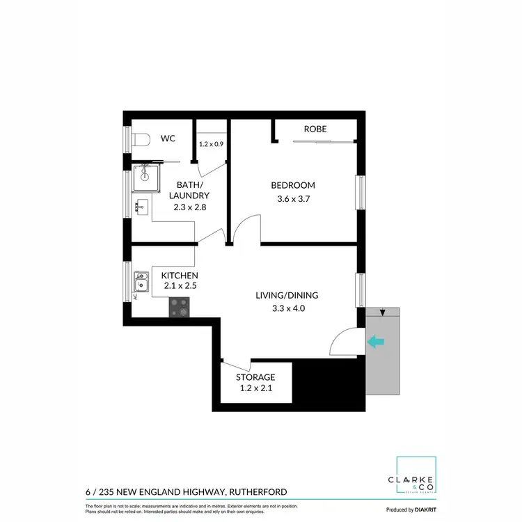 Floorplan of Homely apartment listing, 6/235 New England Highway, Rutherford NSW 2320