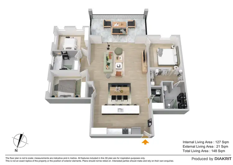 Floorplan of Homely unit listing, 10/448 Oxley Avenue, Redcliffe QLD 4020