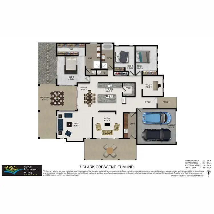 Floorplan of Homely house listing, 7 Clark Crescent, Eumundi QLD 4562