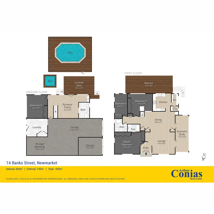 Floorplan of Homely house listing, 14 Banks Street, Newmarket QLD 4051