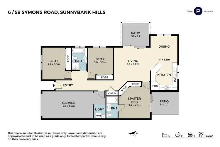 Floorplan of Homely townhouse listing, 6/58 Symons Road, Sunnybank Hills QLD 4109