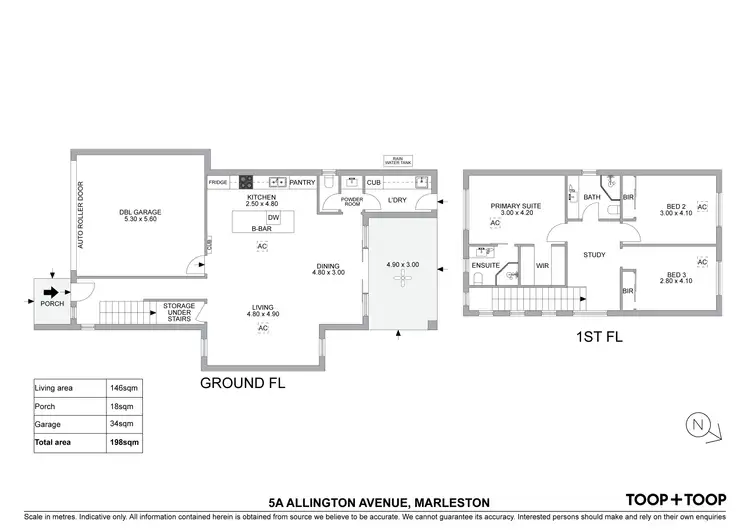 Floorplan of Homely townhouse listing, 5A Allington Avenue, Marleston SA 5033