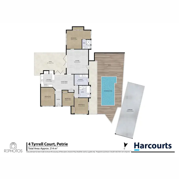 Floorplan of Homely house listing, 4 Tyrrell Court, Petrie QLD 4502